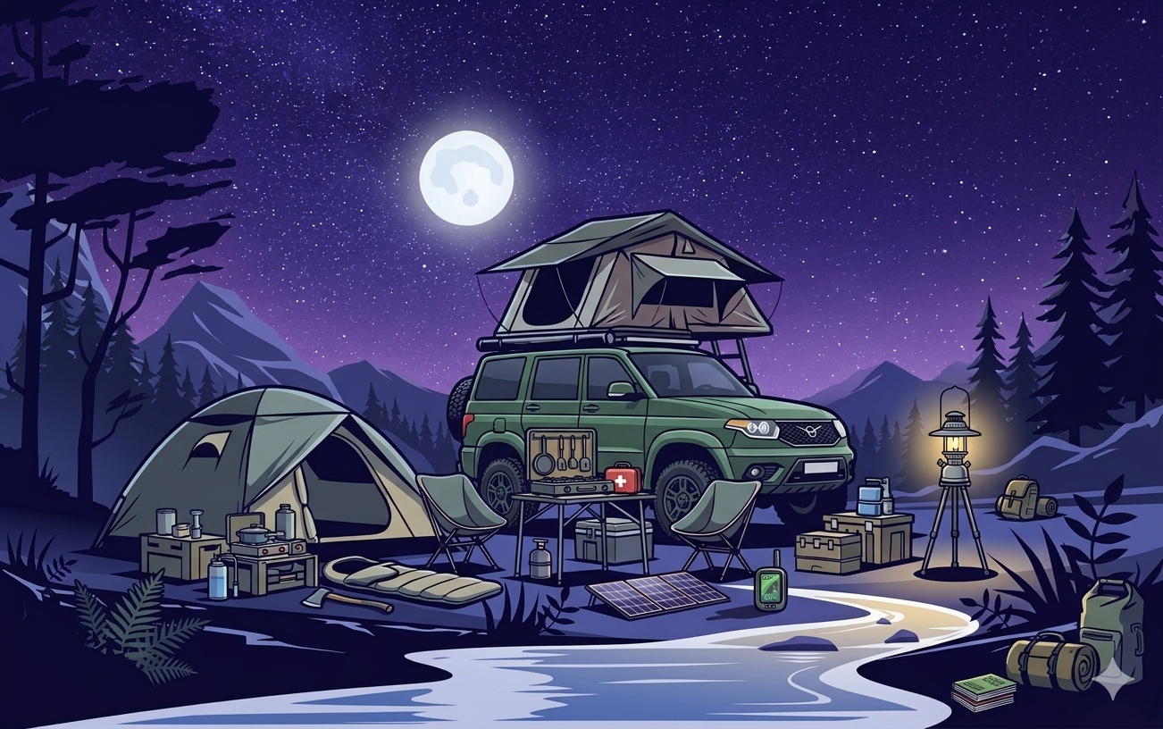 Лесной ривер в утреннем тумане